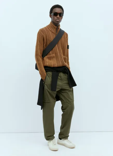 Zip Up Wool Cardigan