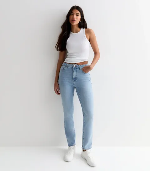 Women's Tall Blue Ankle Grazing Hannah Straight Leg Jeans