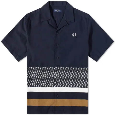 Knitted Panel Vacation Shirt