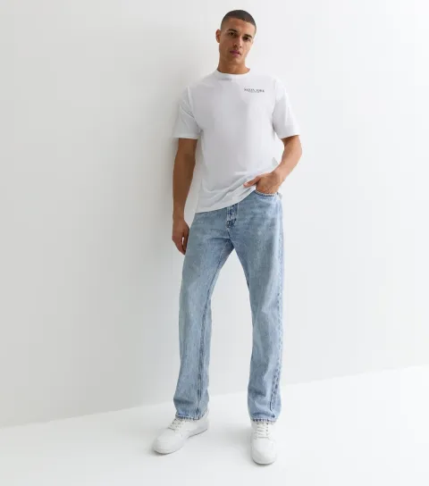 Men's Blue Regular Straight Leg Jeans