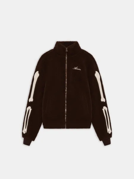 WOMEN - WOMEN'S BONES FLEECE JACKET - DARK BROWN