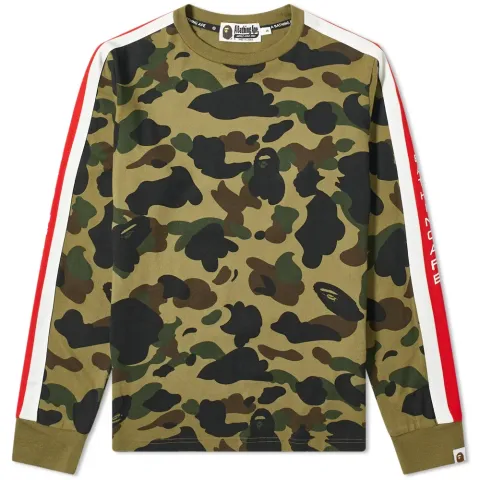 Long Sleeve Logo Tape 1st Camo T-Shirt
