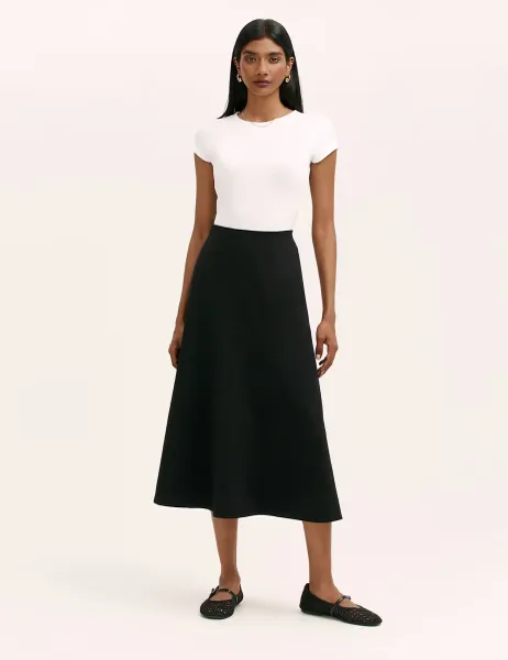 Finery London Jersey Midi A-Line Skirt