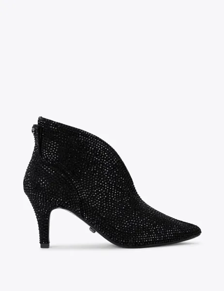 Carvela Embellished Stiletto Heel Shoe Boots Black