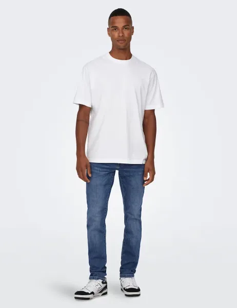 Only & Sons Regular Fit 5 Pocket Jeans Blue Denim