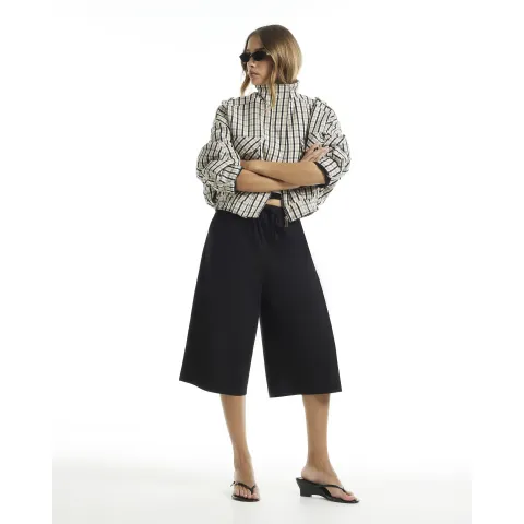 River Island Black Poplin Culottes