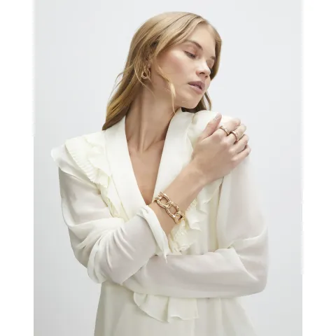 River Island Hammered Link Stretch Bracelet