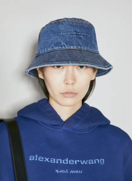 Embossed Denim Bucket Hat