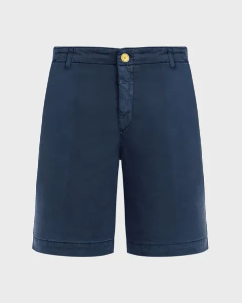 Vilebrequin Men Satin Cotton Bermuda Shorts Solid