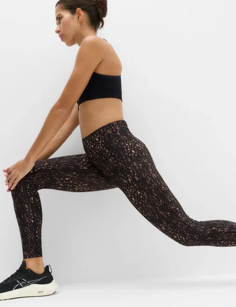 Goodmove Go Move Printed Gym Leggings Chocolate Mix