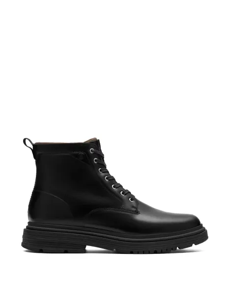 Clarks Leather Casual Boots Black