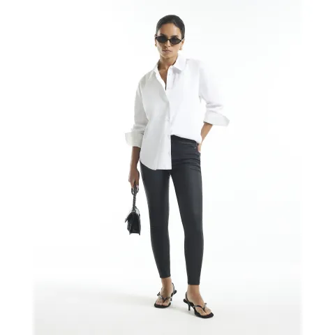 River Island Petite Mid Rise Coated Skinny Jeans