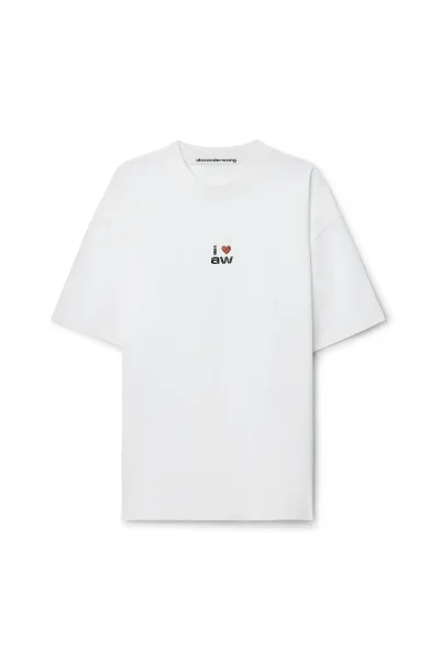 CRYSTAL HOTFIX I HEART AW OVERSIZED TEE