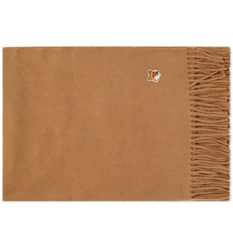 Maison Kitsuné Small Fox Head Wool Scarf