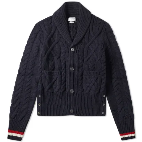 Shawl Collar Aran Cardigan