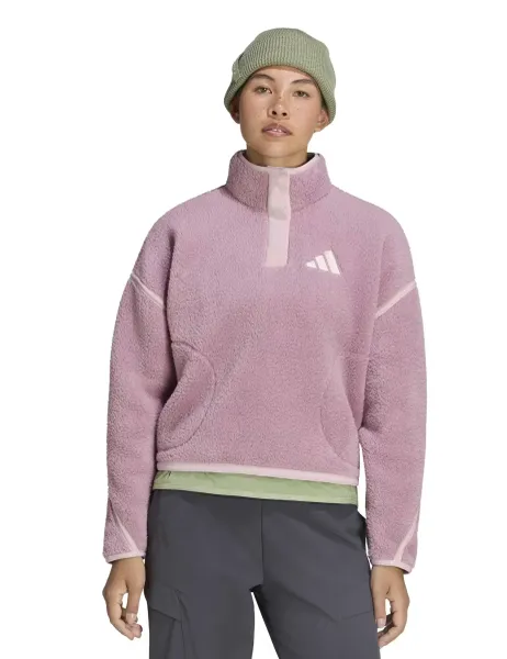 Adidas Terrex Multi High Pile Fleece Sweatshirt Mauve