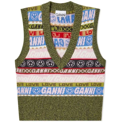 Graphic Logo V-Neck Vest