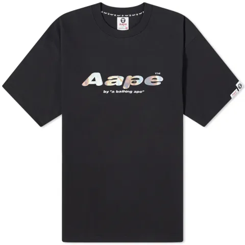 AAPE Laser Foil Back Print Moon Face T-Shirt