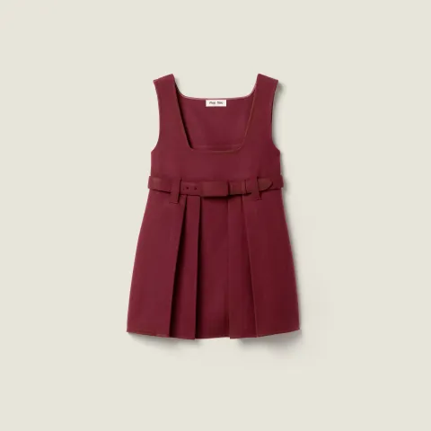 Waxed double wool dress