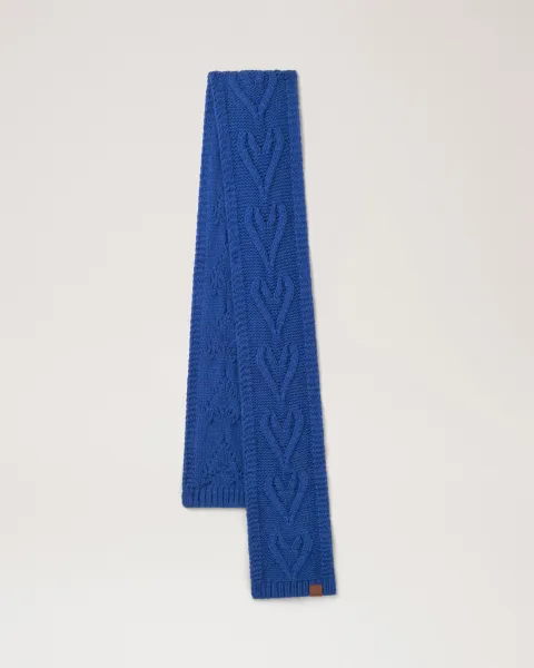 Cable Knitted Heart Scarf