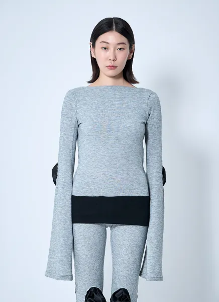 Open-Rear Knit Top