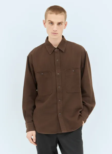Denim Shirt With Snaps