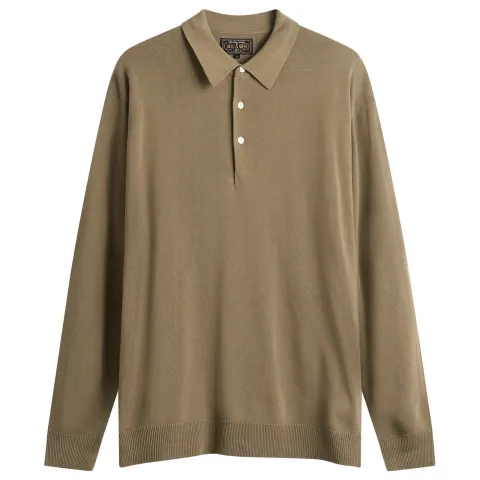 12g Knit Long Sleeve Polo