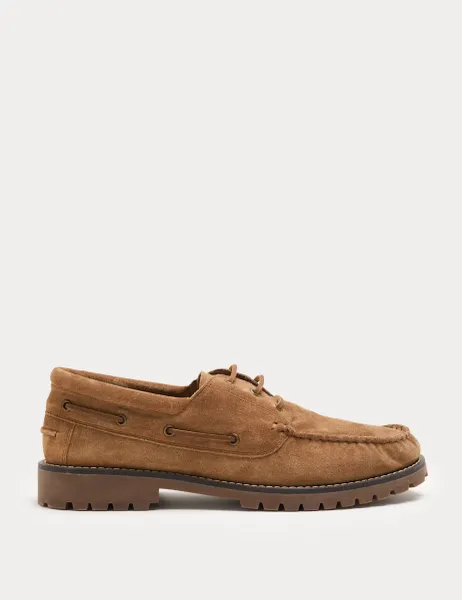 Marks & Spencer Chunky Sole Suede Deck Shoes Tan