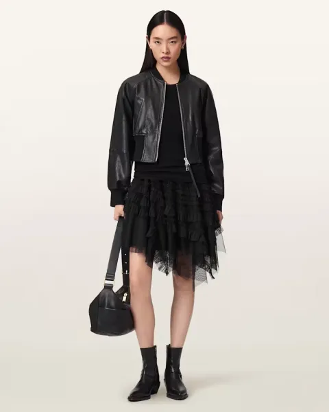 Jayde Ruffled Tulle Mini Skirt
