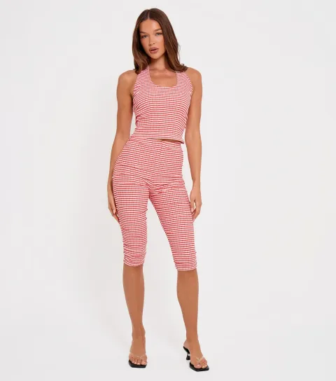 Women's Gingham Capri Pant