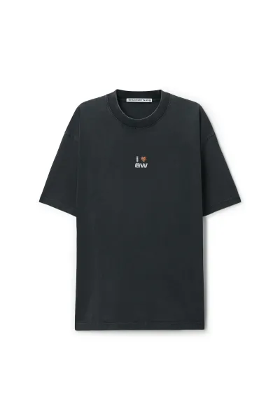CRYSTAL HOTFIX I HEART AW OVERSIZED TEE