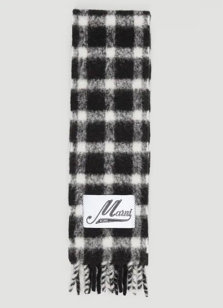 Logo Patch Check Scarf