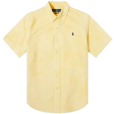 Button Down Short Sleeve Tie Dye Shirt