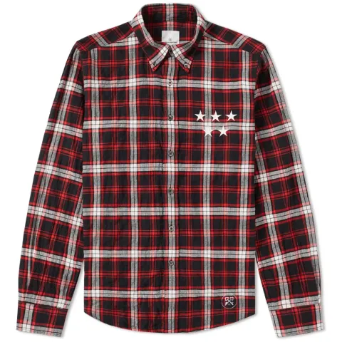 5 Star Applique Wrinkled Check Shirt