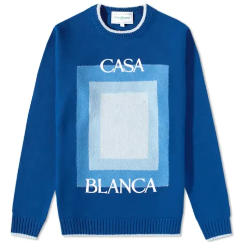 Intarsia Logo Crew Knit
