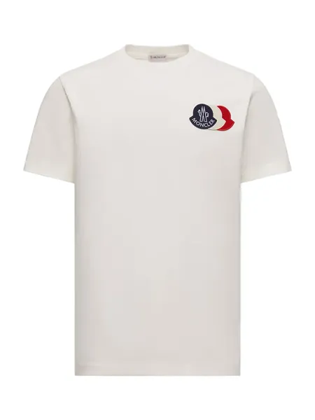 Men Tricolor Logo T-Shirt White