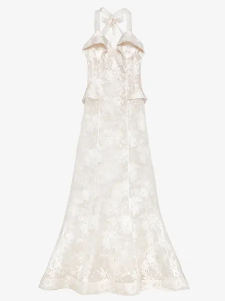 Floral Lace Evening Dress