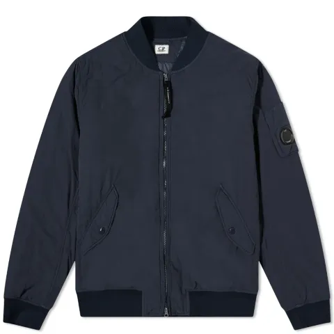 Flatt Nylon Arm Lens Bomber Jacket