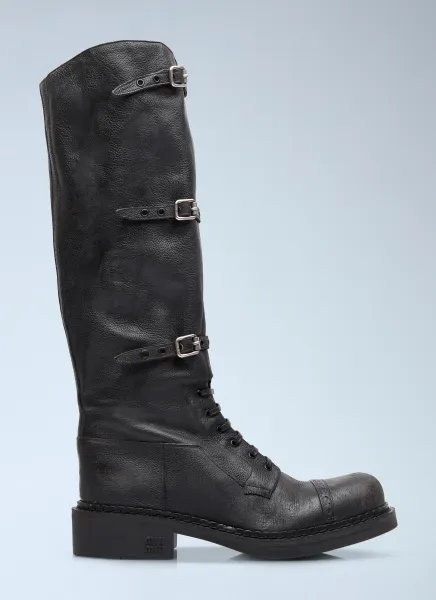 MIU MIU High Leather Boots