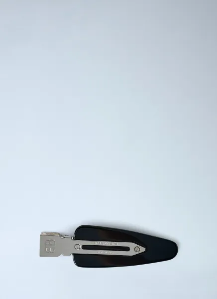 Set Of Two Logo Engraved Hair Clips
