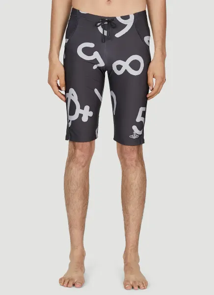 Graphic Print Swim Bermudas