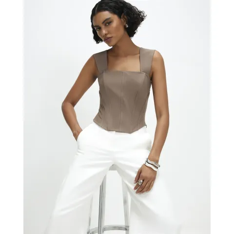 River Island Wide Strap Corset Top