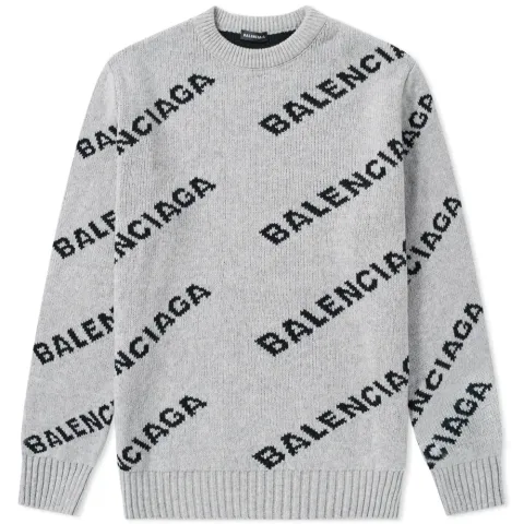 All Over Logo Crew Knit