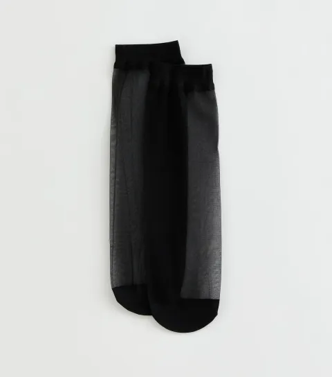 Black Sheer Ankle Socks