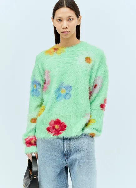Printed Fluffy Sweater