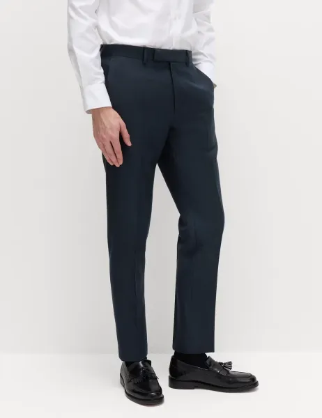 M&S SARTORIAL Slim Fit Premium Pure Wool Suit Trousers Navy