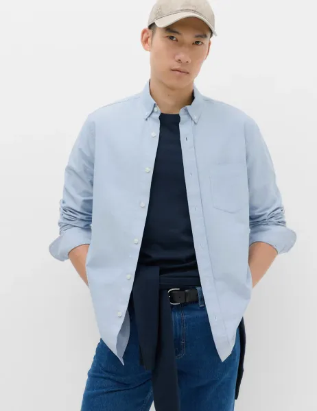 Marks & Spencer Pure Cotton Ultimate Oxford Shirt Chambray