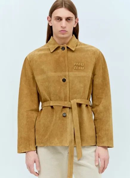Belted Leather Jacket