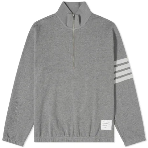 4 Bar Half Zip Funnel Neck Sweat