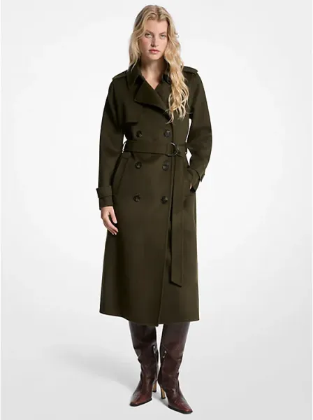 Wool Blend Belted Coat